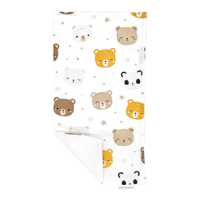 Toalla de lactancia con estampado Osos feliz en petitmandarina.com