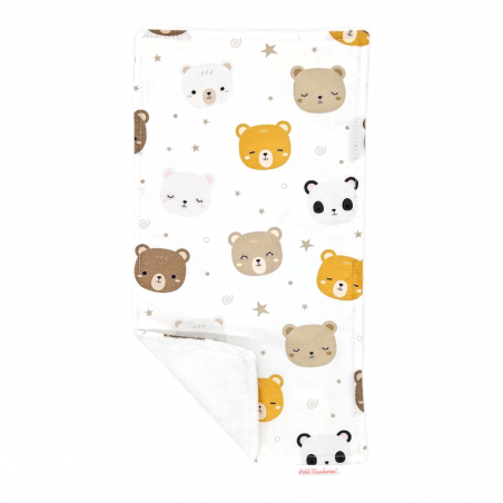 Toalla de lactancia con estampado Osos feliz en petitmandarina.com
