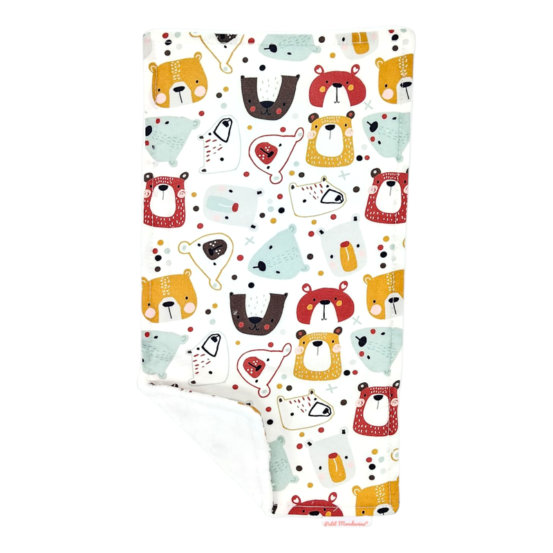 Toalla de lactancia con estampado Osos topos en petitmandarina.com