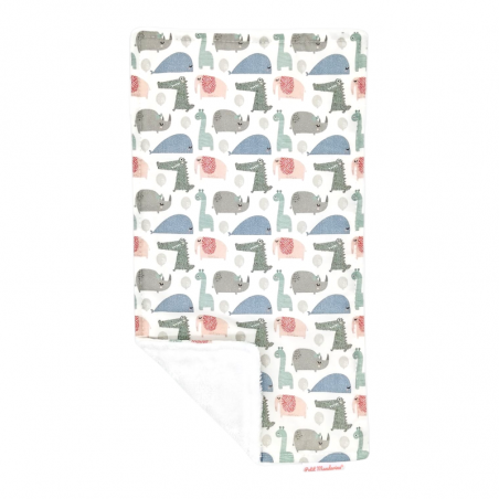 Toalla de lactancia con estampado Animales pastel en petitmandarina.com