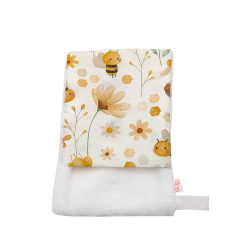 Manopla baño bebé Abejitas en petitmandarina.com