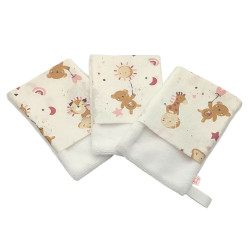 Manopla baño bebé Animales en el aire en petitmandarina.com
