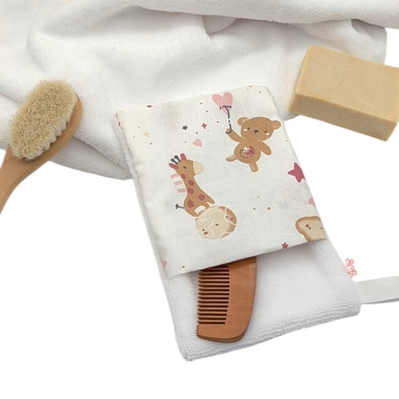 Manopla baño bebé Animales en el aire en petitmandarina.com