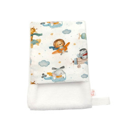 Manopla baño bebé Animales en el cielo en petitmandarina.com