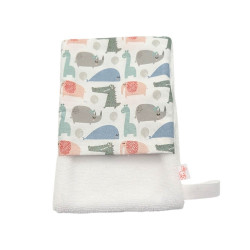 Manopla baño bebé Animales pastel en petitmandarina.com