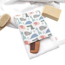 Manopla baño bebé Animales pastel en petitmandarina.com