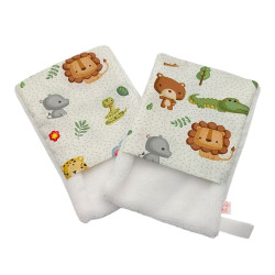 Manopla baño bebé Animalitos en petitmandarina.com