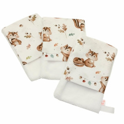 Manopla baño bebé Ardillas en petitmandarina.com