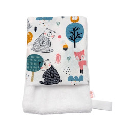 Manopla baño bebé Bosque Osos en petitmandarina.com