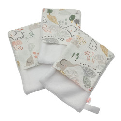 Manopla baño bebé Elefantes dulce en petitmandarina.com