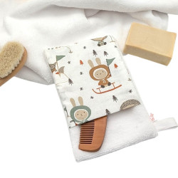 Manopla baño bebé Esquimales en petitmandarina.com