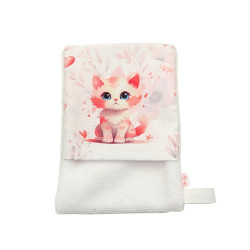 Manopla baño bebé Gatitos acuarela en petitmandarina.com