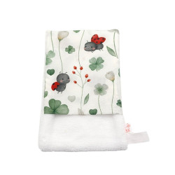 Manopla baño bebé Mariquitas en petitmandarina.com