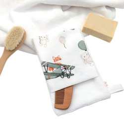 Manopla baño bebé Volando en petitmandarina.com
