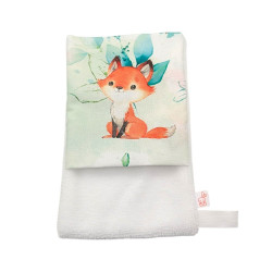 Manopla baño bebé Zorritos verde en petitmandarina.com