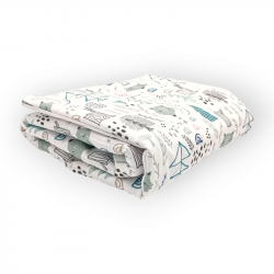 Cambiador de paseo acolchado estampado Bosque azul en petitmandarina.com