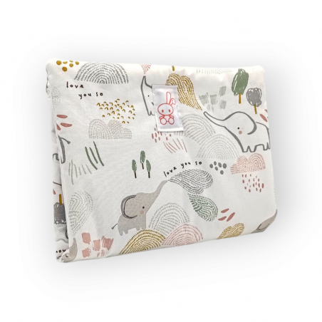 Cambiador de paseo acolchado estampado Elefantes dulce en petitmandarina.com