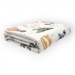 Cambiador de paseo acolchado estampado volando en petitmandarina.com