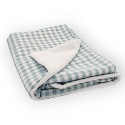 Manta arrullo para bebe estampado Vichy mint en petitmandarina.com