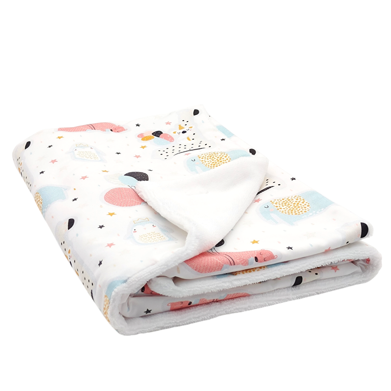 Manta arrullo para bebe estampado fiesta pastel en petitmandarina.com