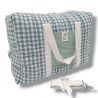 Bolsa de maternidad y fin de semana estampado vichy mint en www.petitmandarina.com