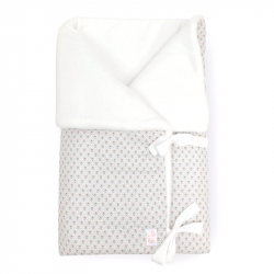 Saco para bebe convertible en manta estampado mosaico flores mint rose en petitmandarina.com