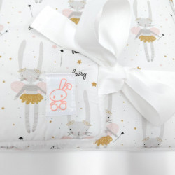 Saco para bebe convertible en manta estampado hada conejita en petitmandarina.com