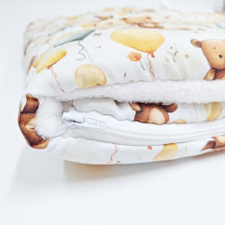 Saco para bebe convertible en manta estampado osos globos en petitmandarina.com