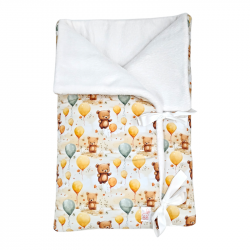 Saco para bebe convertible en manta estampado osos globos en petitmandarina.com