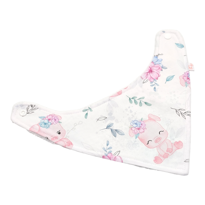 Babero bandana bebé estampado tos flor en petitmandarina.com