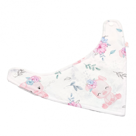 Babero bandana bebé estampado tos flor en petitmandarina.com