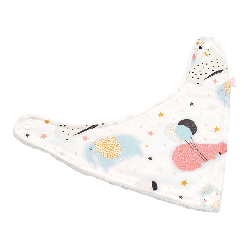 Babero bandana bebé estampado a pastel en petitmandarina.com