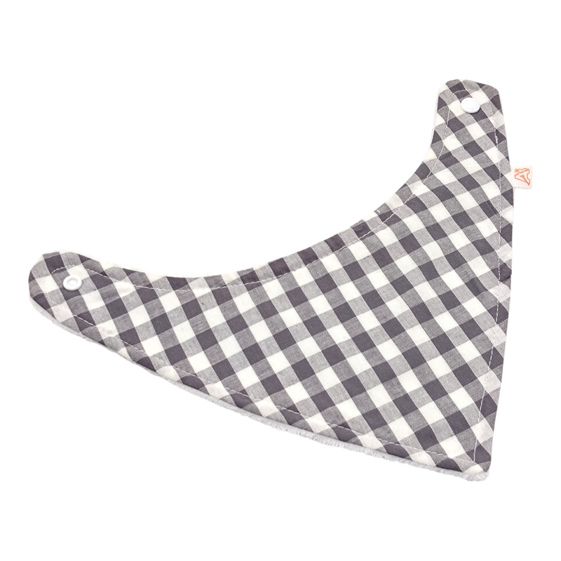 Babero bandana bebé estampado  gris en petitmandarina.com