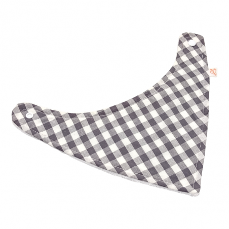Babero bandana bebé estampado  gris en petitmandarina.com