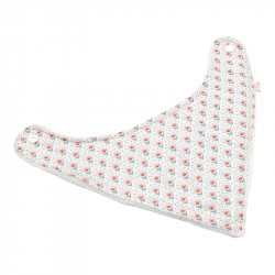 Babero bandana bebé estampado co flores mint rose en petitmandarina.com