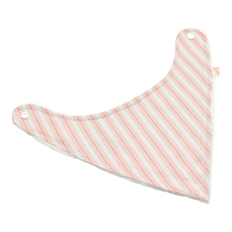 Babero bandana bebé estampado  old rose en petitmandarina.com