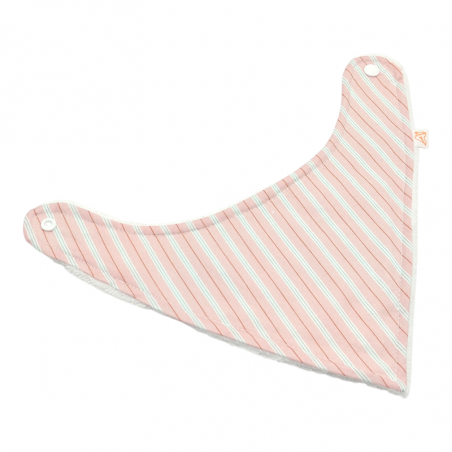 Babero bandana bebé estampado  old rose en petitmandarina.com