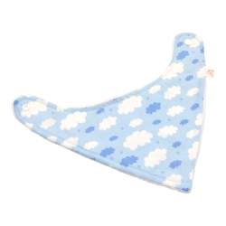 Babero bandana bebé estampado  azul en petitmandarina.com