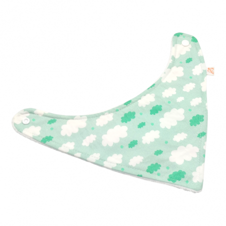 Babero bandana bebé estampado  verde en petitmandarina.com