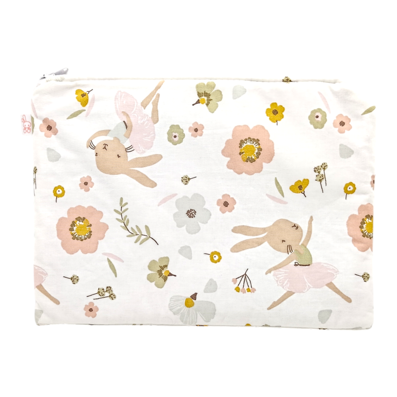 Neceser plano impermeable estampado conejita bailarina en petitmandarina.com