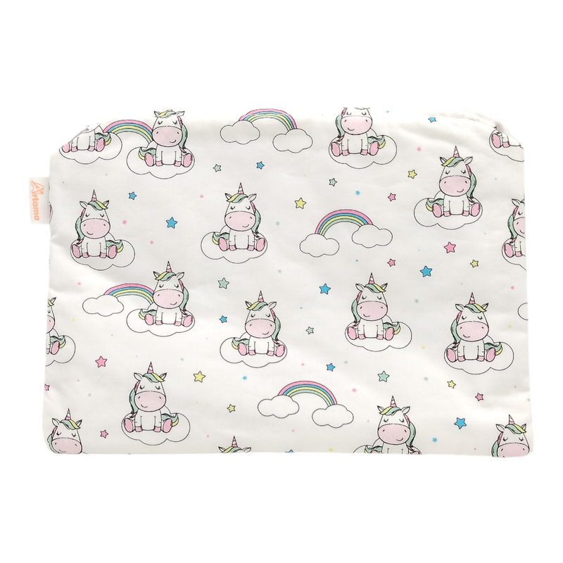 Neceser plano impermeable estampado pequeños unicornios en petitmandarina.com