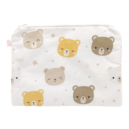 Neceser plano impermeable estampado osos feliz en petitmandarina.com