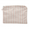 Neceser plano impermeable estampado rayas old rose en petitmandarina.com