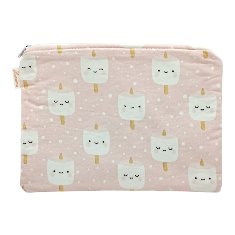 Neceser plano impermeable estampado marshmallow en petitmandarina.com