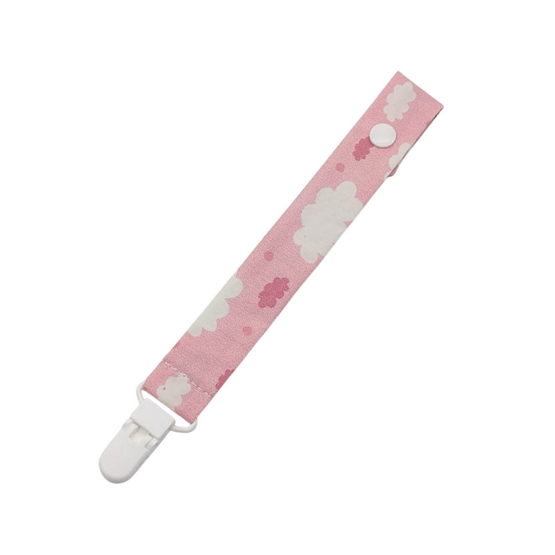 Chupetero estampado  Nubes Rosa en petitmandarina.com