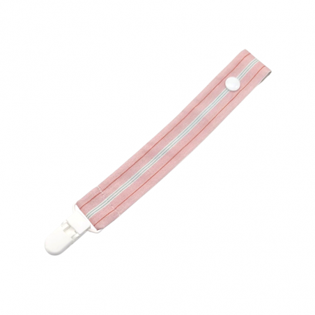 Chupetero estampado  Rayas Old Rose en petitmandarina.com