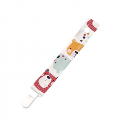 Chupetero estampado  Osos topos en petitmandarina.com