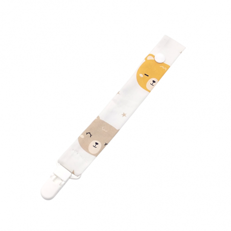 Chupetero estampado  Osos feliz en petitmandarina.com