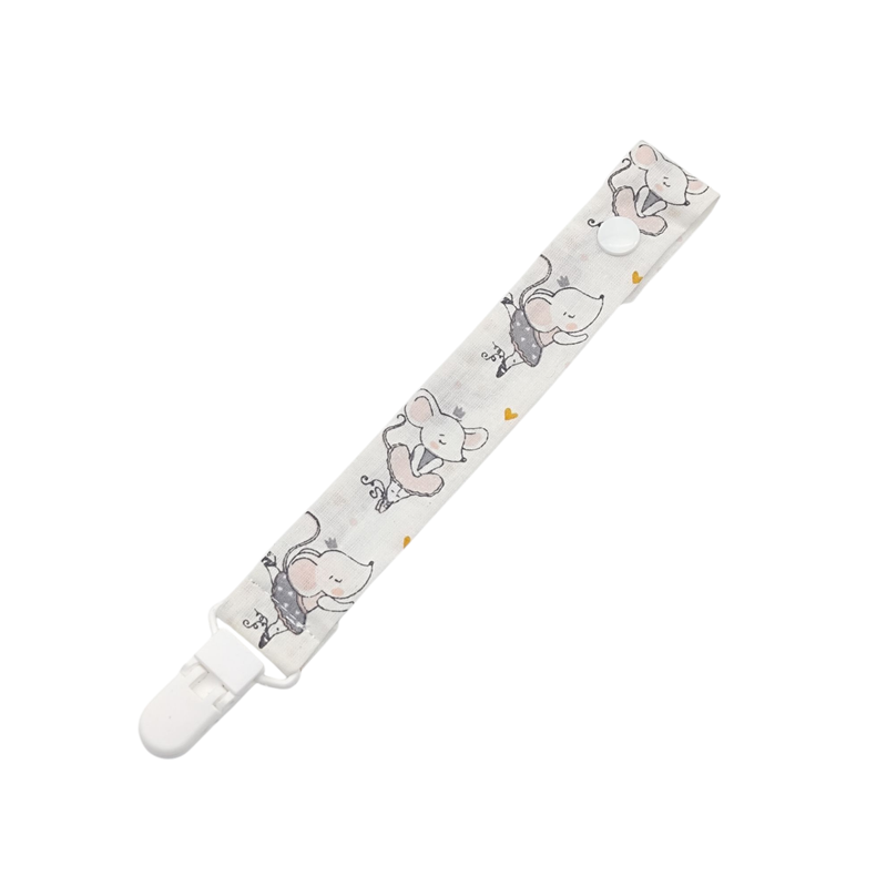 Chupetero estampado  Ratoncita bailarina en petitmandarina.com