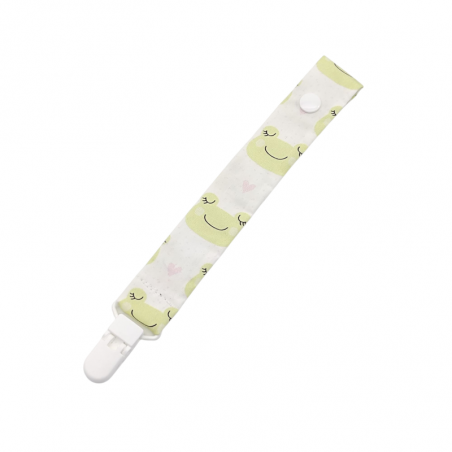 Chupetero estampado  Ranitas en petitmandarina.com